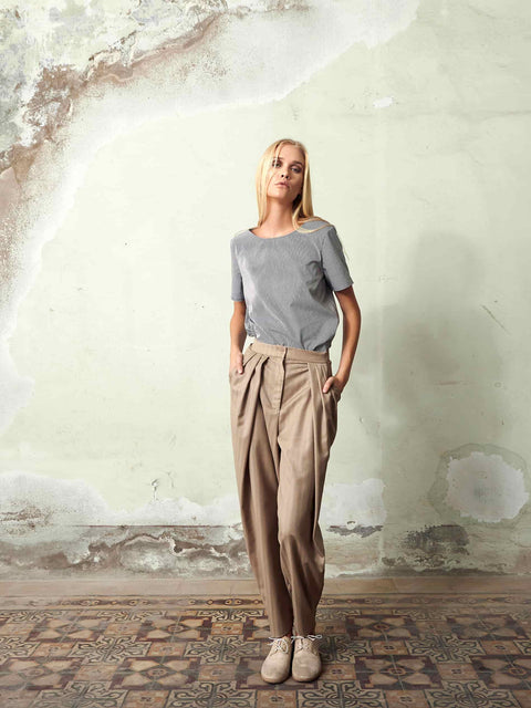 Lara Khoury: Secrets of Survival DIY sewing kit, Poplin T-Shirt and Contour Pants