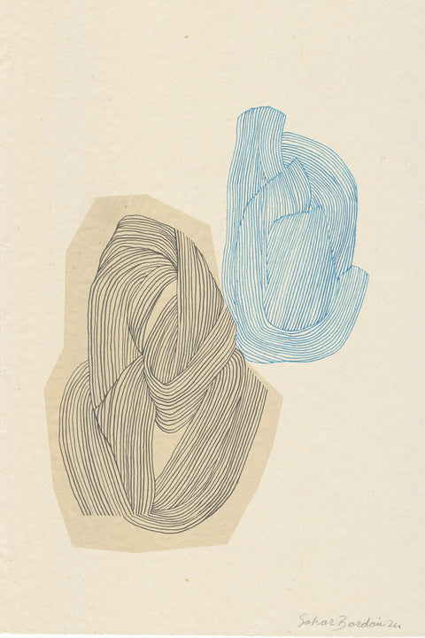 Sahar Bardaie, Wind Embodied in Stone Blue, 2024