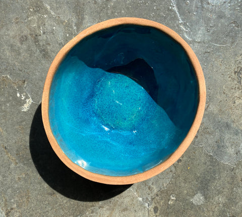 Sandy Handmade Ceramics, Turquoise Glaze Set (Set of 4)