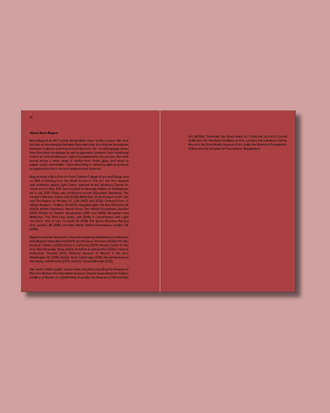 Rana Begum, Taking Form, Catalogue