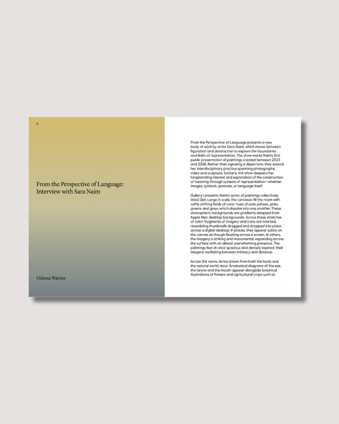 Sara Naim, From the Perspective of Language Exhibition Catalogue, 2026