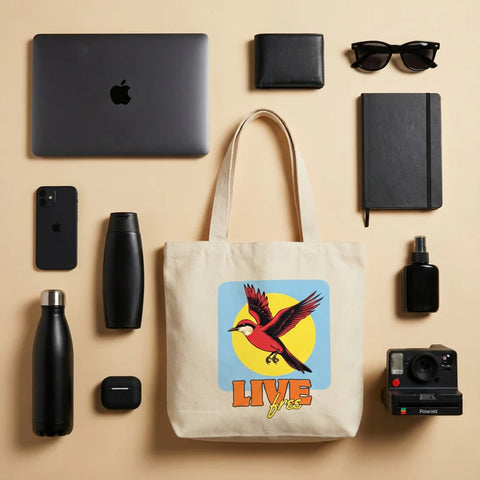 Socksapart, Live Uncaged Tote Bag